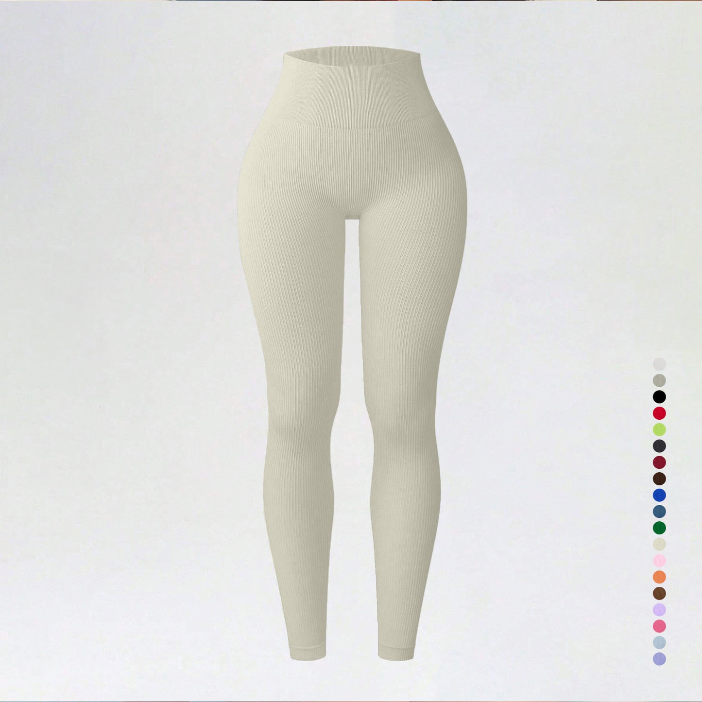 Threaded autumn and winter yoga pants seamless fitness pants high waisted sports yoga clothes leggings