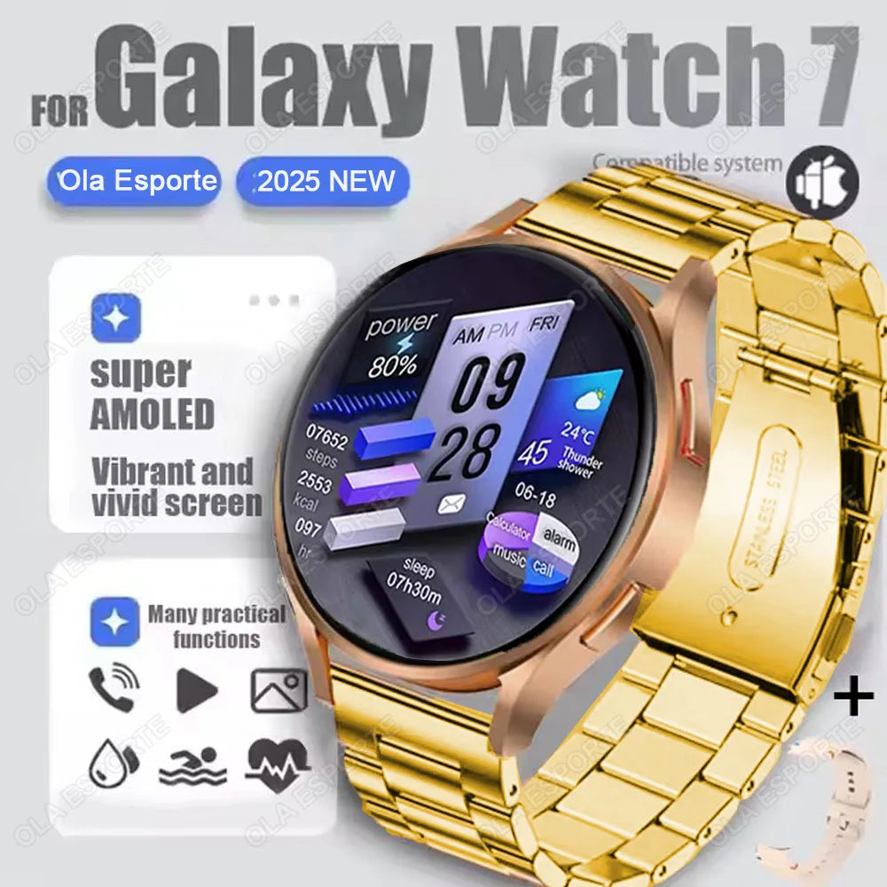 2025 New Smartwatch 7 Series GPS Tracking NFC Smart Watches Heart Rate Health Monitoring HD Bluetooth Call Smart Watch Men Women