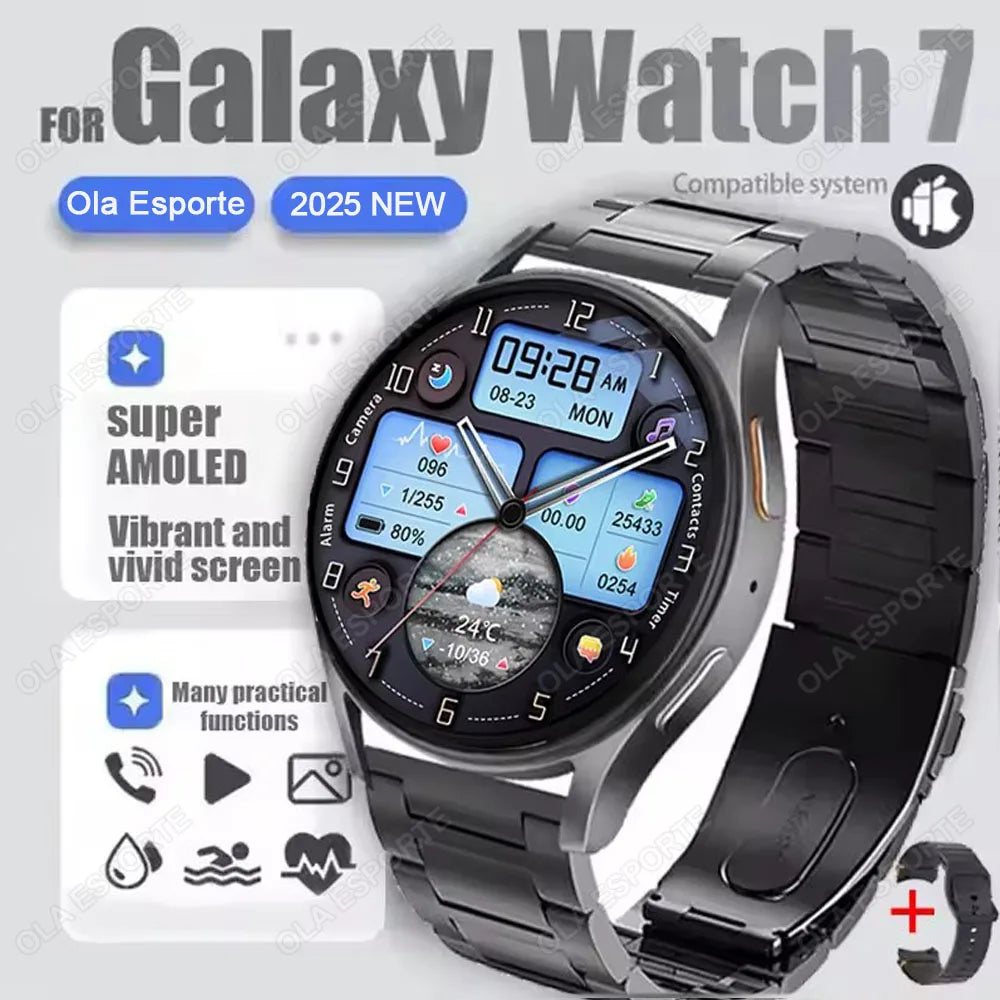 2025 New Smartwatch 7 Series GPS Tracking NFC Smart Watches Heart Rate Health Monitoring HD Bluetooth Call Smart Watch Men Women