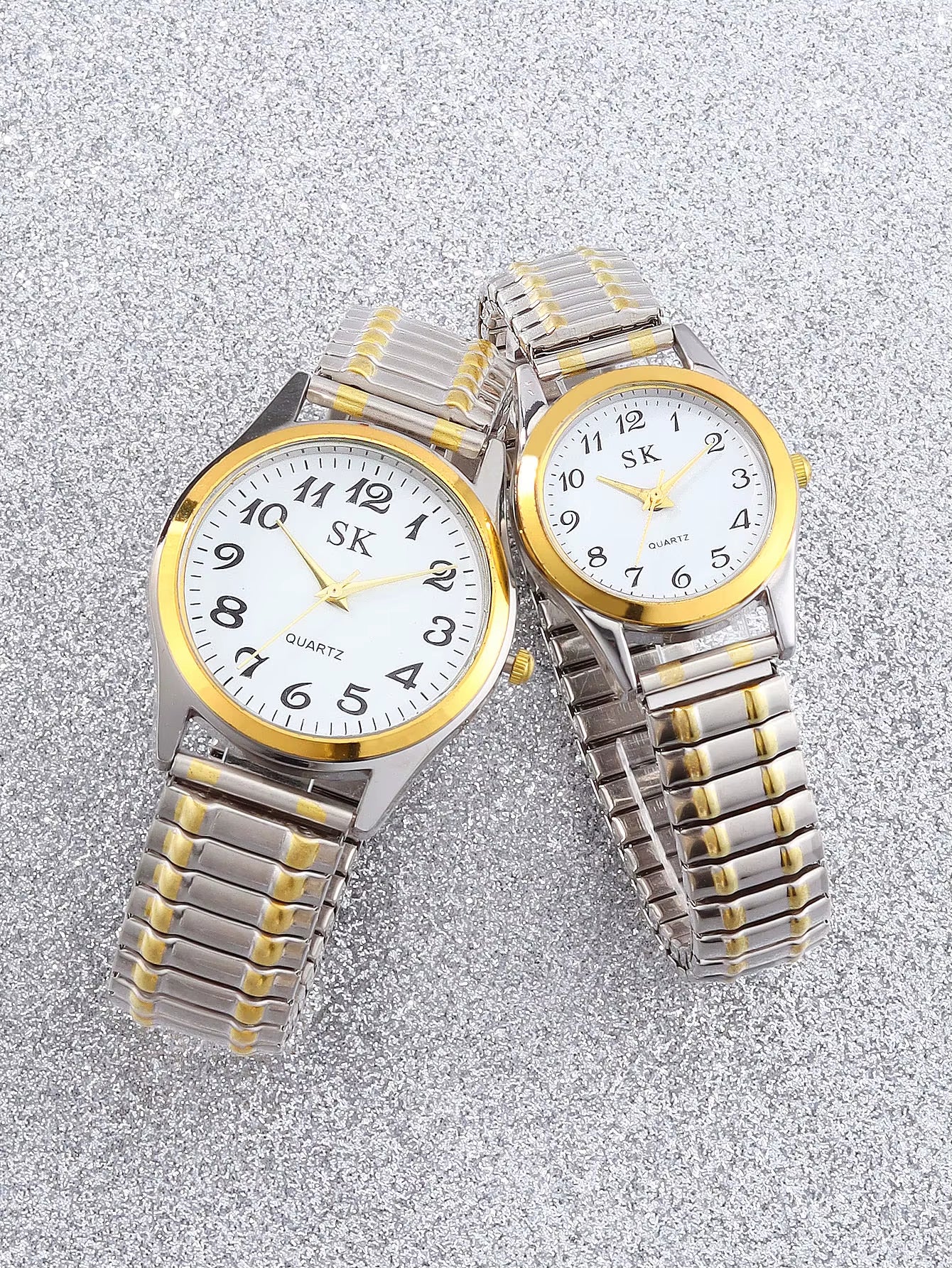 2 Elegant Retro Elastic Quartz Watches Classic Business Fashion Analog Watches a Gift for Loved Ones