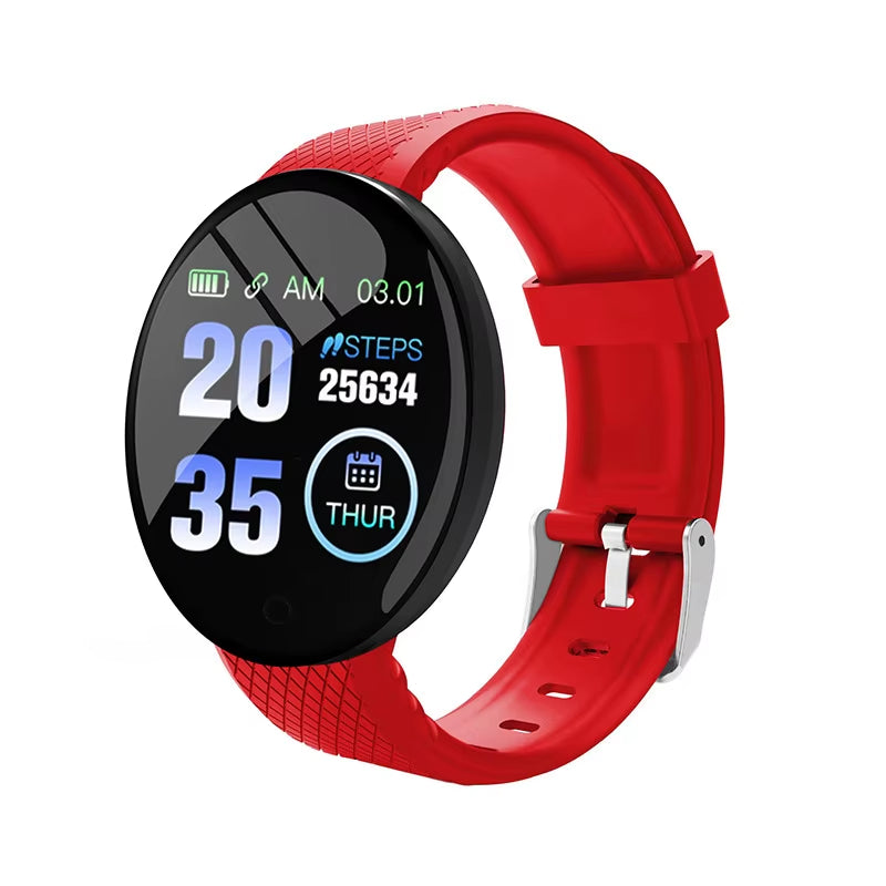 2025 New D18 Smart Watch Heart Rate Monitor Men'S Women'S Smartwatch round Fitness Digital Watches for Men Women Band Bracelet