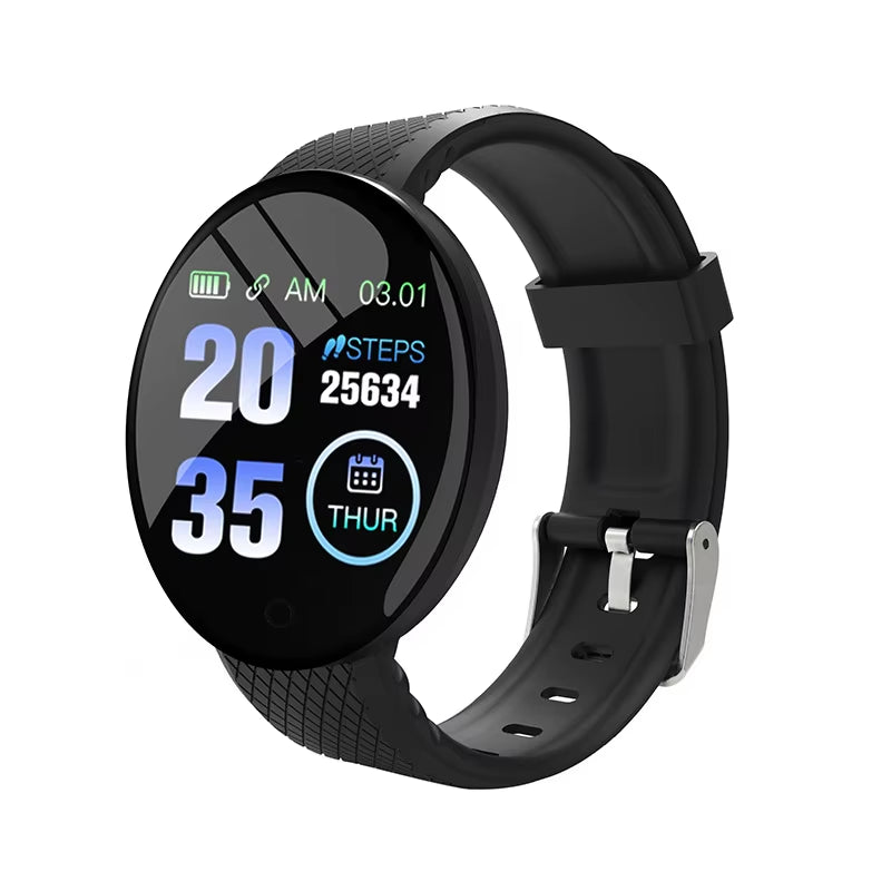 2025 New D18 Smart Watch Heart Rate Monitor Men'S Women'S Smartwatch round Fitness Digital Watches for Men Women Band Bracelet