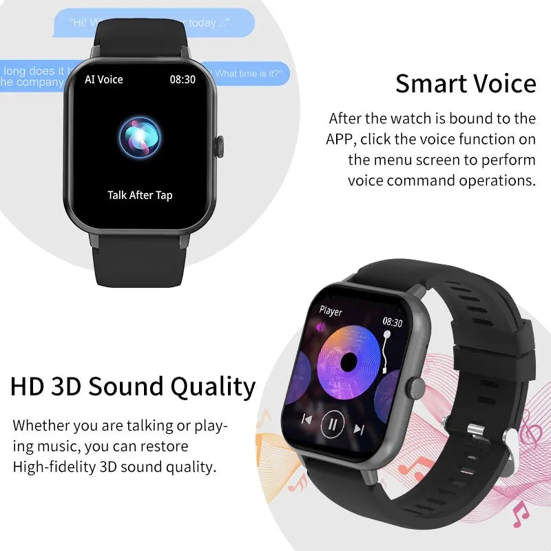 2024 Bluetooth Call Smart Watch Men Women Full Touch Screen Sports Fitness Watch Man Smart Watches Women Smartwatch