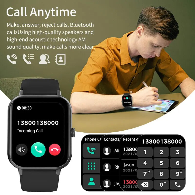 2024 Bluetooth Call Smart Watch Men Women Full Touch Screen Sports Fitness Watch Man Smart Watches Women Smartwatch