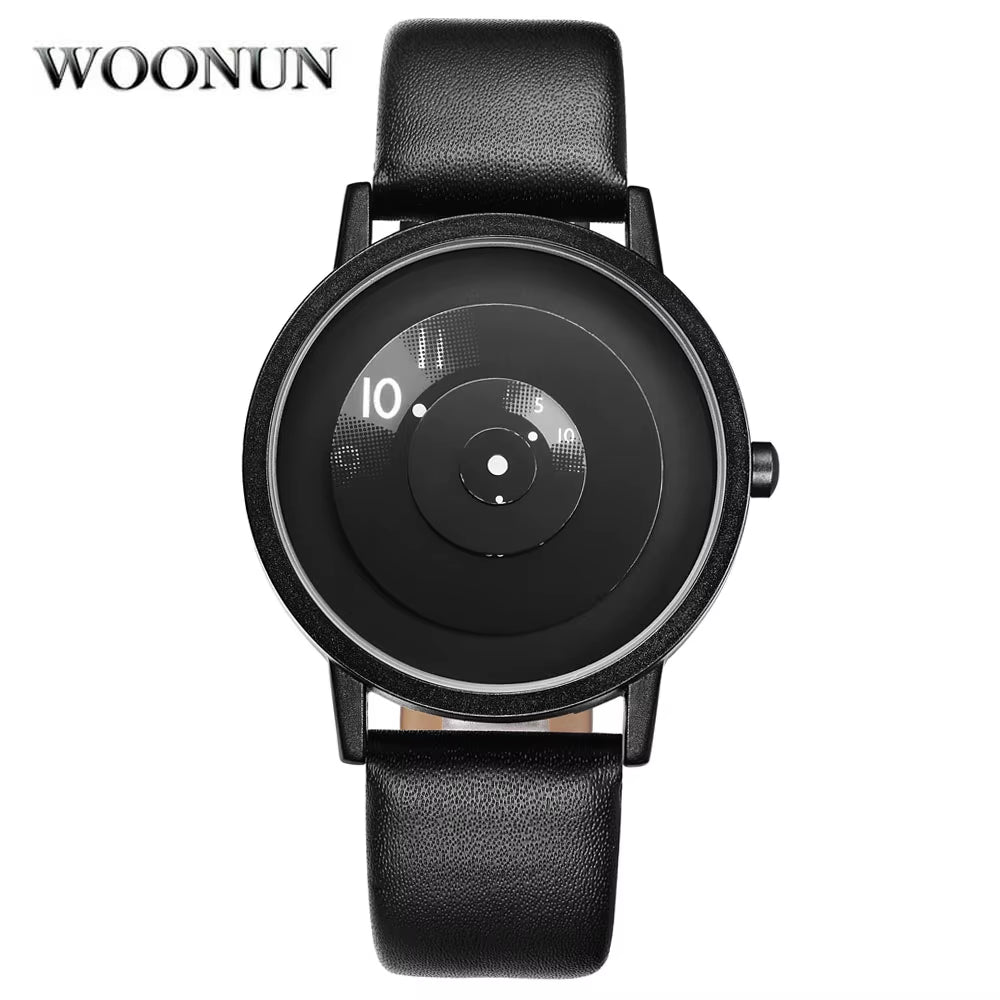 2025 Fashion Creative Turntable Watch Men Sports Watches Leather Band Analog Quartz Wristwatches Men Cheap Price Reloj Hombre