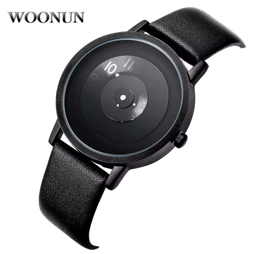 2025 Fashion Creative Turntable Watch Men Sports Watches Leather Band Analog Quartz Wristwatches Men Cheap Price Reloj Hombre