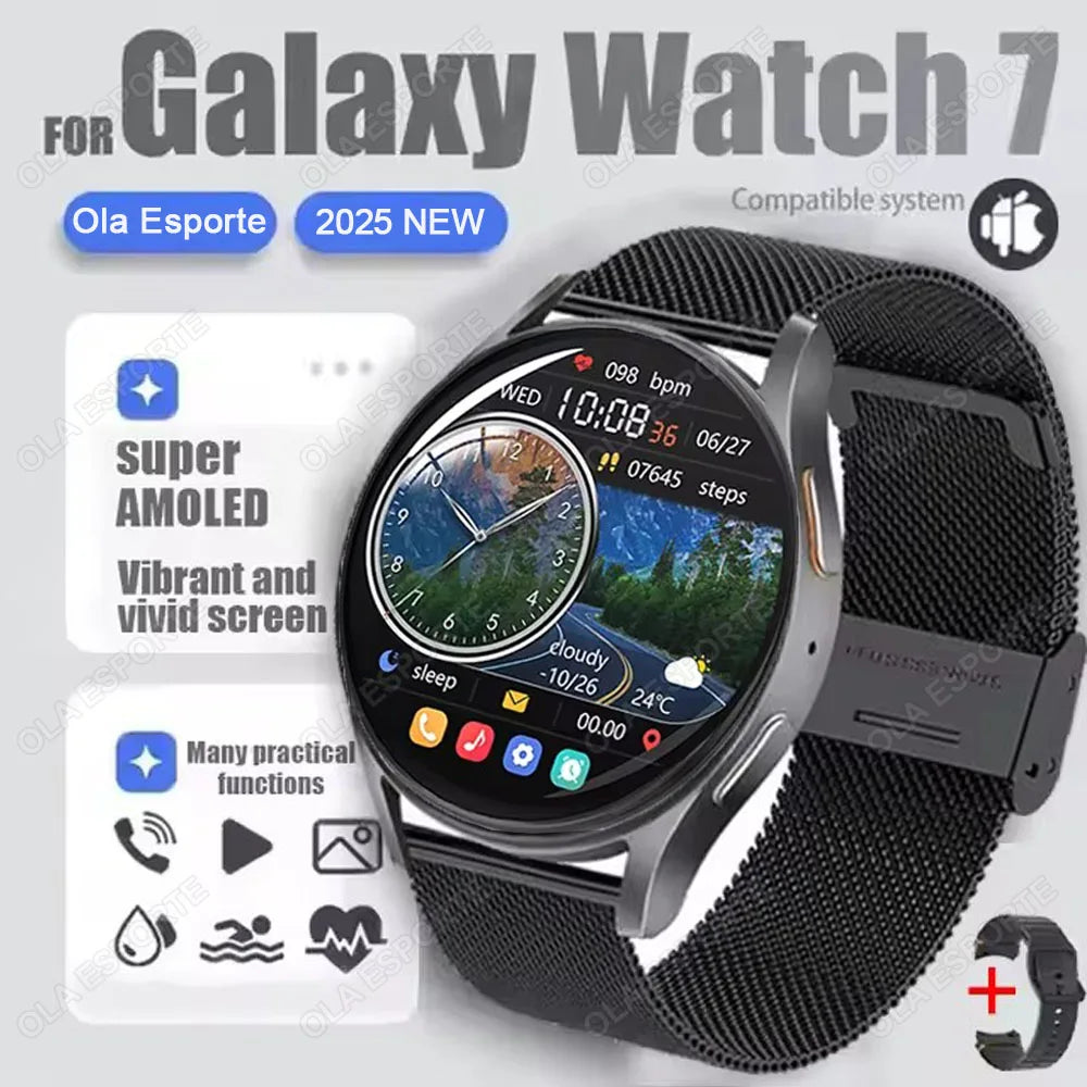 2025 New Smartwatch 7 Series GPS Tracking NFC Smart Watches Heart Rate Health Monitoring HD Bluetooth Call Smart Watch Men Women