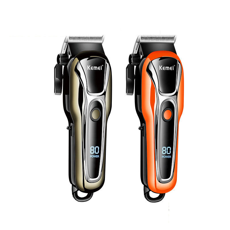 (Copy) KM-1990PG Hair Clipper Electric Shaving Head High Power LCD Digital Display Electric Pushing Hair Salon Special