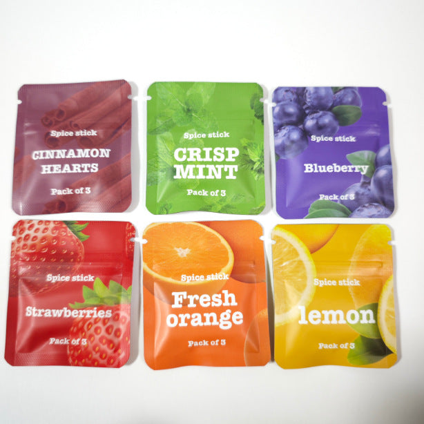 Scented Stick Inhaler Cartridge Bag Scented Cotton Swab Flavor Fragrance Pack Each Pack Contains 3 Cotton Swabs