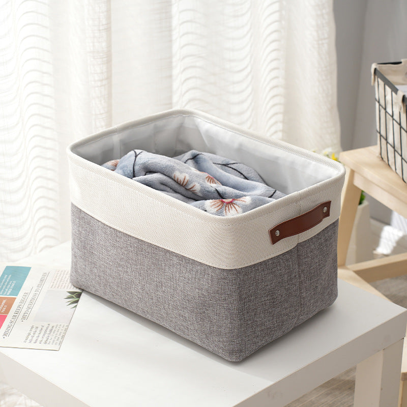 Thickened foldable portable clothing storage basket books snacks toys cosmetics storage box