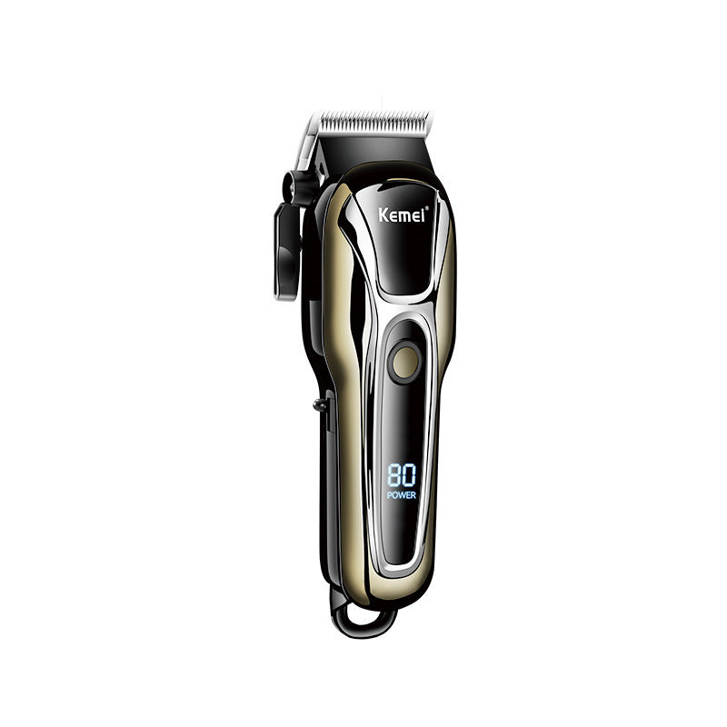 (Copy) KM-1990PG Hair Clipper Electric Shaving Head High Power LCD Digital Display Electric Pushing Hair Salon Special