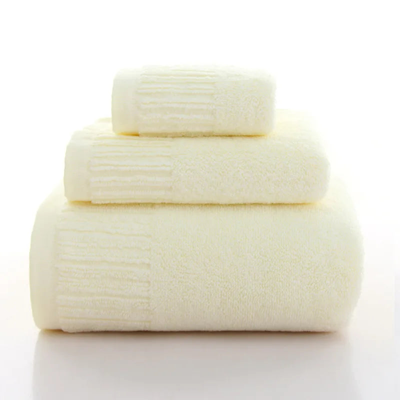 Cotton Thicken bath towel set hand towel face towel and bath towels for adults 10 colors 100% cotton