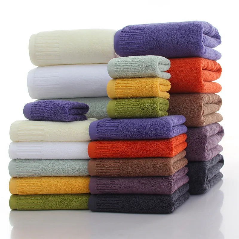 Cotton Thicken bath towel set hand towel face towel and bath towels for adults 10 colors 100% cotton