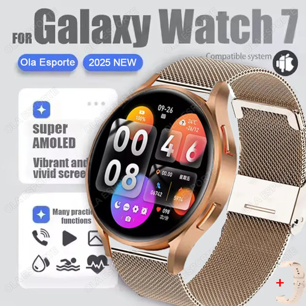2025 New Smartwatch 7 Series GPS Tracking NFC Smart Watches Heart Rate Health Monitoring HD Bluetooth Call Smart Watch Men Women