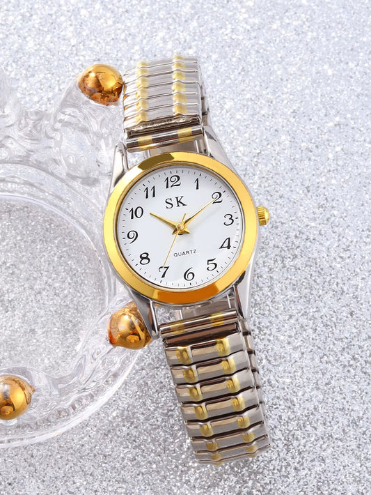 2 Elegant Retro Elastic Quartz Watches Classic Business Fashion Analog Watches a Gift for Loved Ones