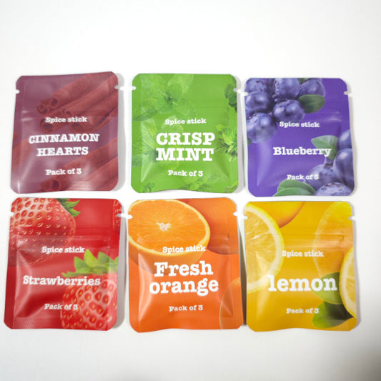 Scented Stick Inhaler Cartridge Bag Scented Cotton Swab Flavor Fragrance Pack Each Pack Contains 3 Cotton Swabs