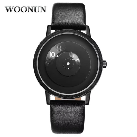 2025 Fashion Creative Turntable Watch Men Sports Watches Leather Band Analog Quartz Wristwatches Men Cheap Price Reloj Hombre