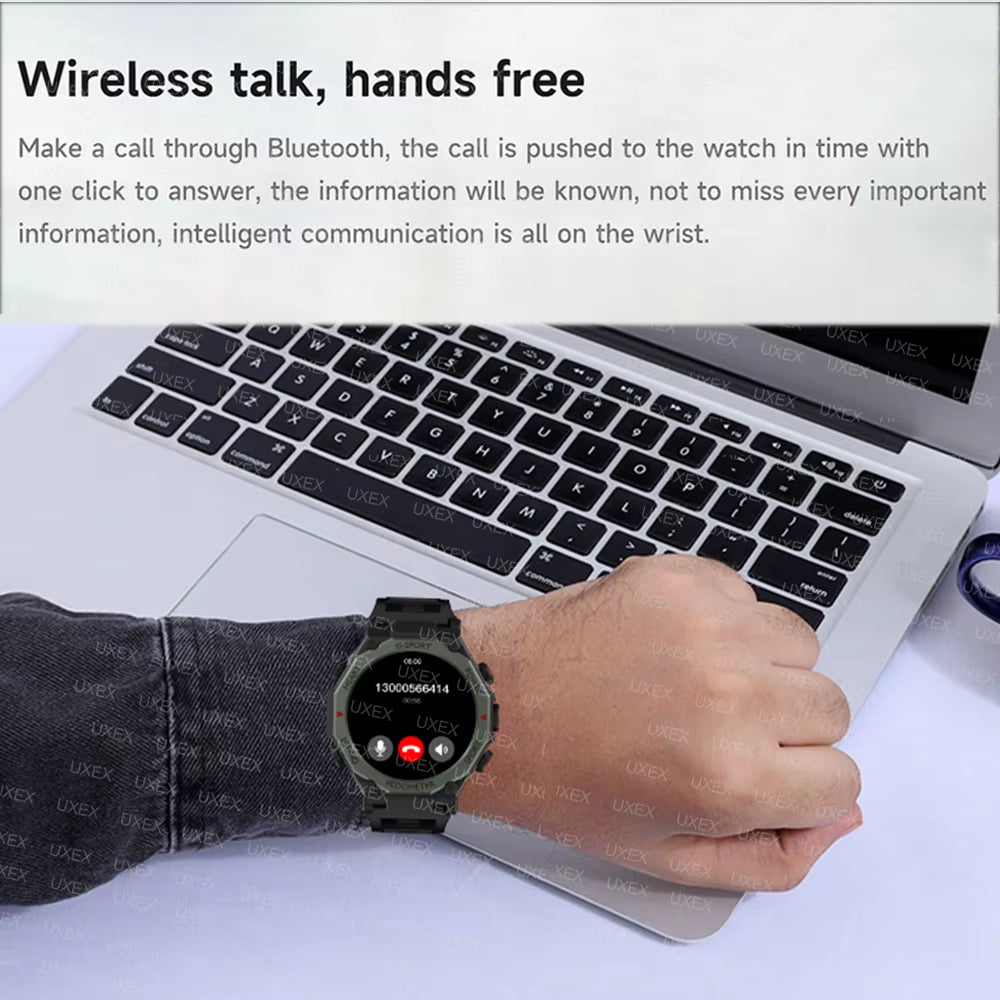 2025 New Flashlight Smart Watches Men 1.52” HD Bluetooth Call Health Tracking Gift for Man Custom Photo Watches Smart Outdoors